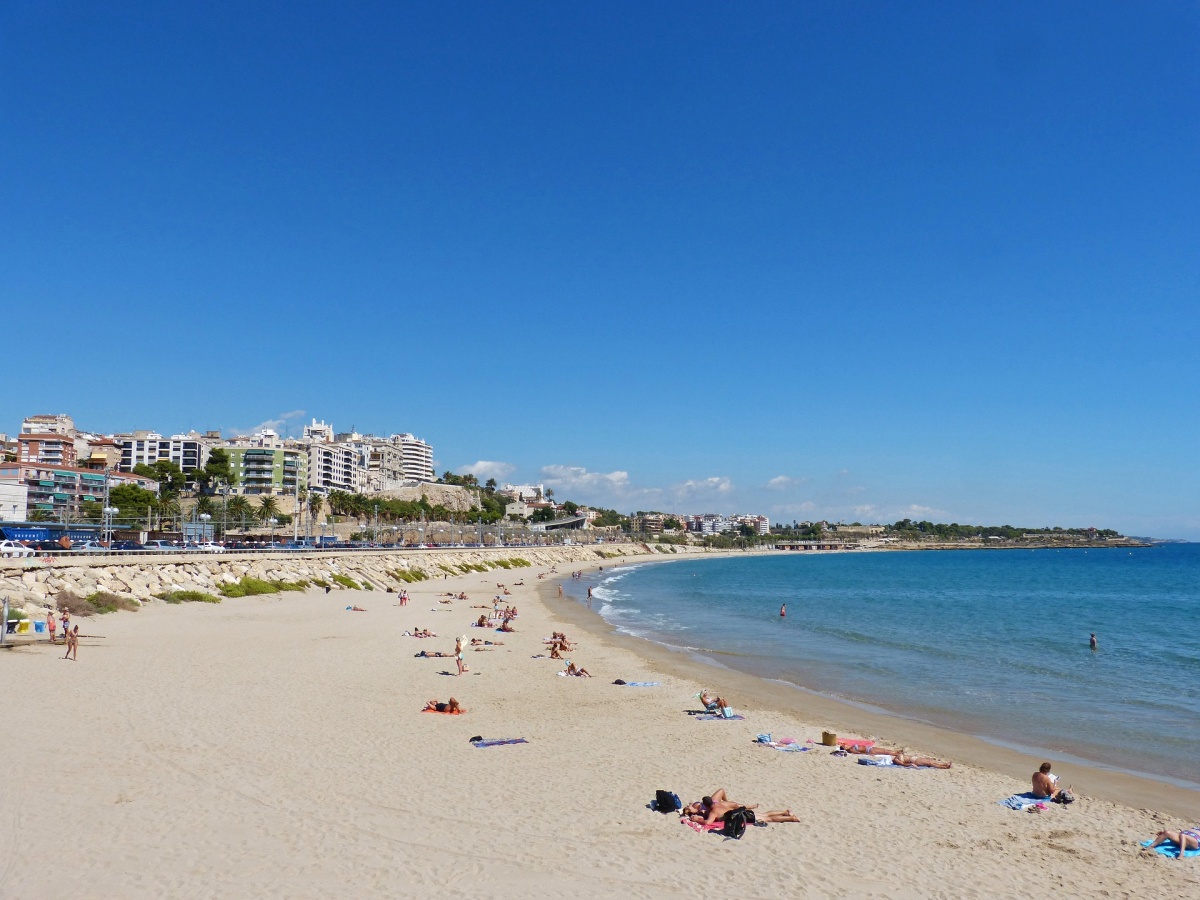 Vista de la playa larga de Tarragona
